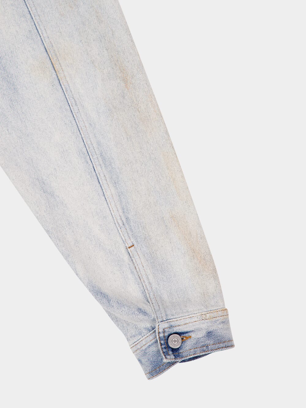 Light Blue Distressed Denim Jacket - Image 8