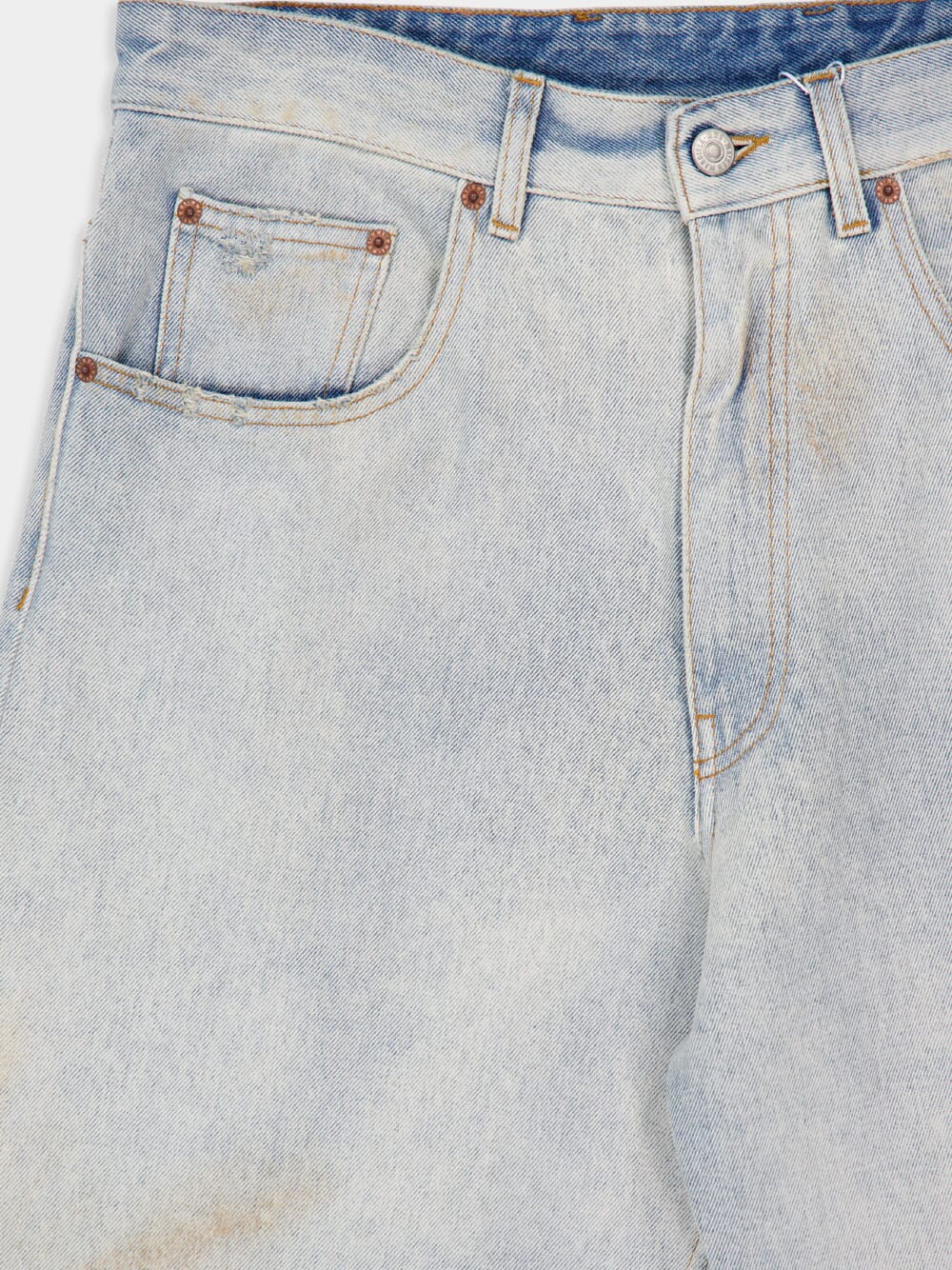 Light Blue Distressed Denim Jeans - Image 3