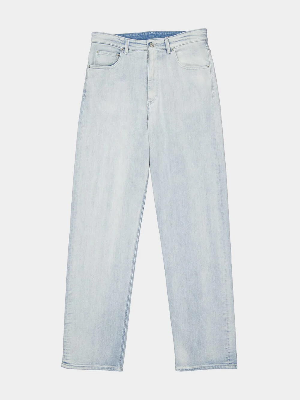 Light Blue Five-Pocket Cotton Jeans - Image 5