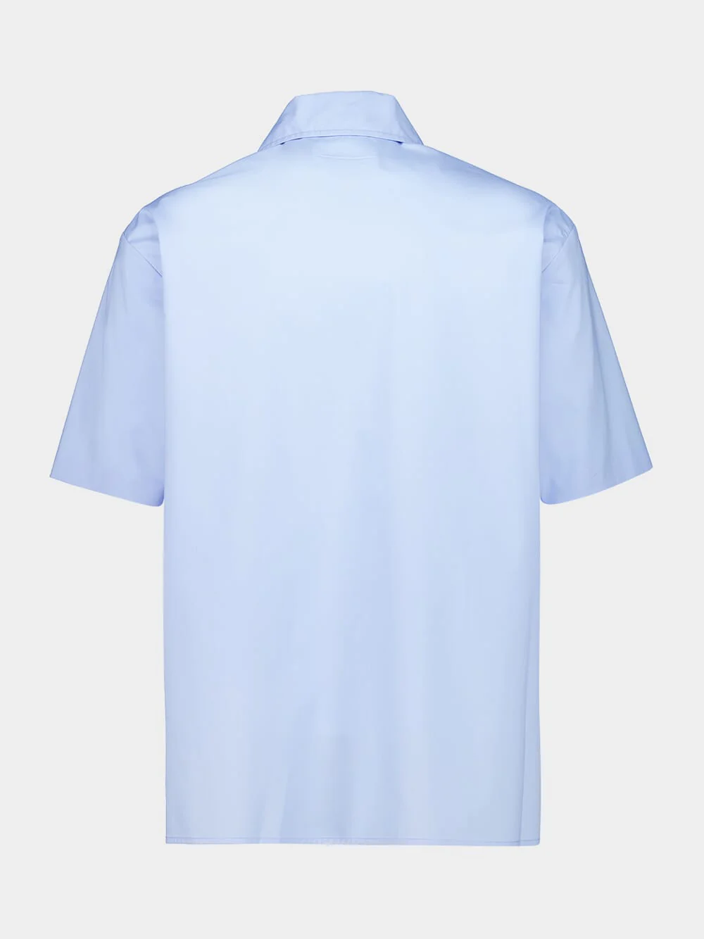 Light Blue Poplin Short Sleeve Shirt - Image 2