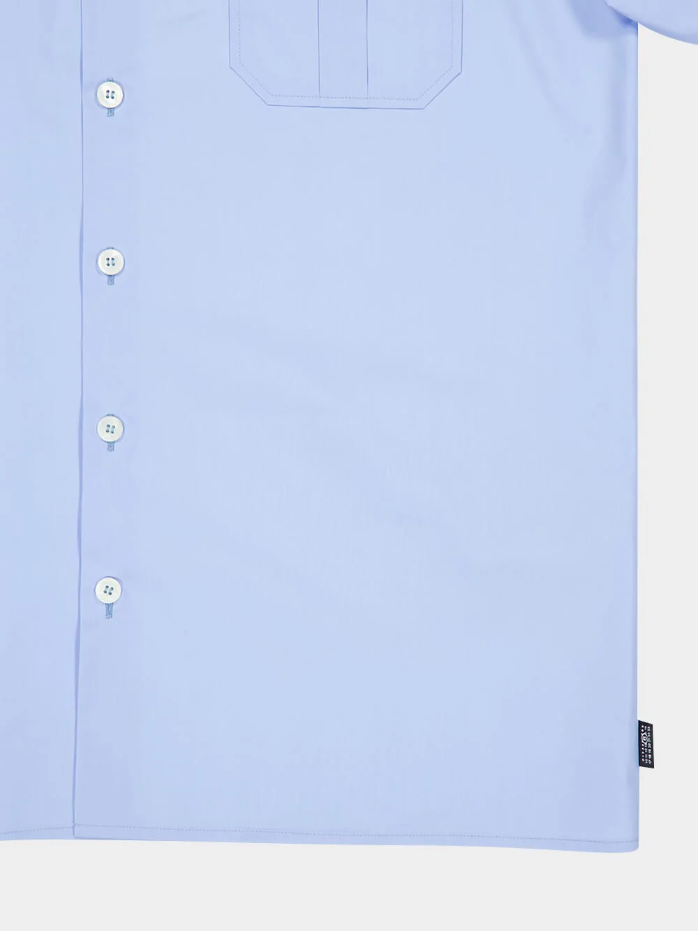 Light Blue Poplin Short Sleeve Shirt - Image 3
