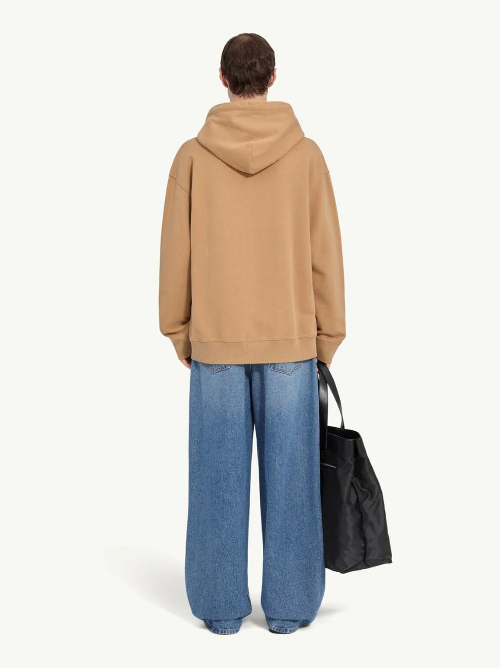 Ocher Hooded Sweatshirt with Numeric Logo - Image 3
