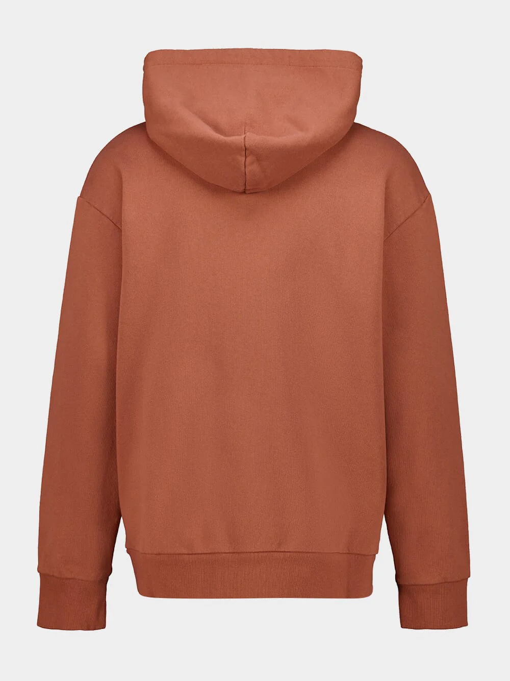 Rust Brown Patch-Detail Hooded Sweatshirt - Image 2