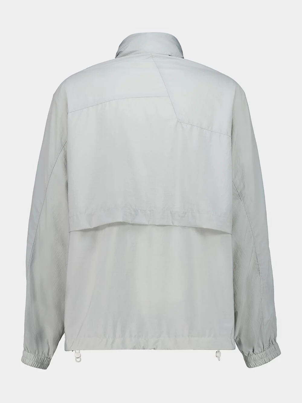 Sage Grey Nylon Windbreaker Jacket - Image 3