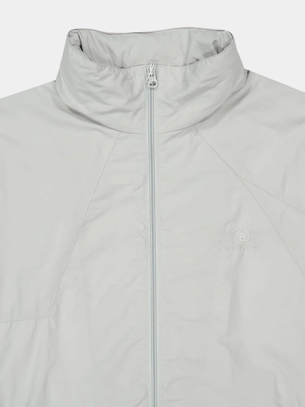 Sage Grey Nylon Windbreaker Jacket - Image 5