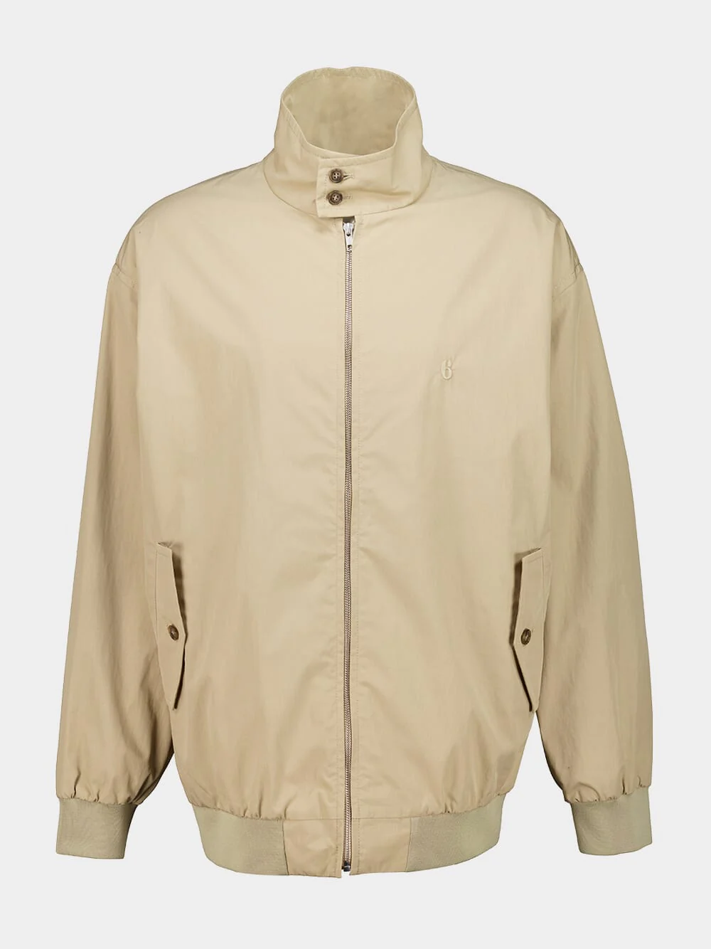 Sand Beige High-Neck Sport Jacket