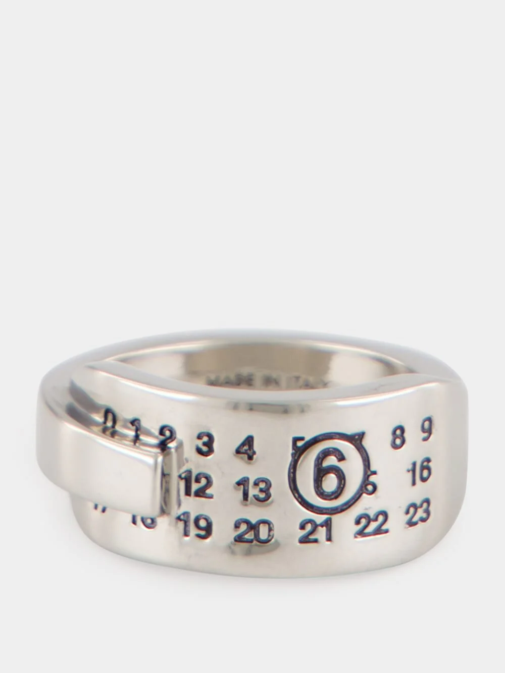 Silver Numeric Brass Ring