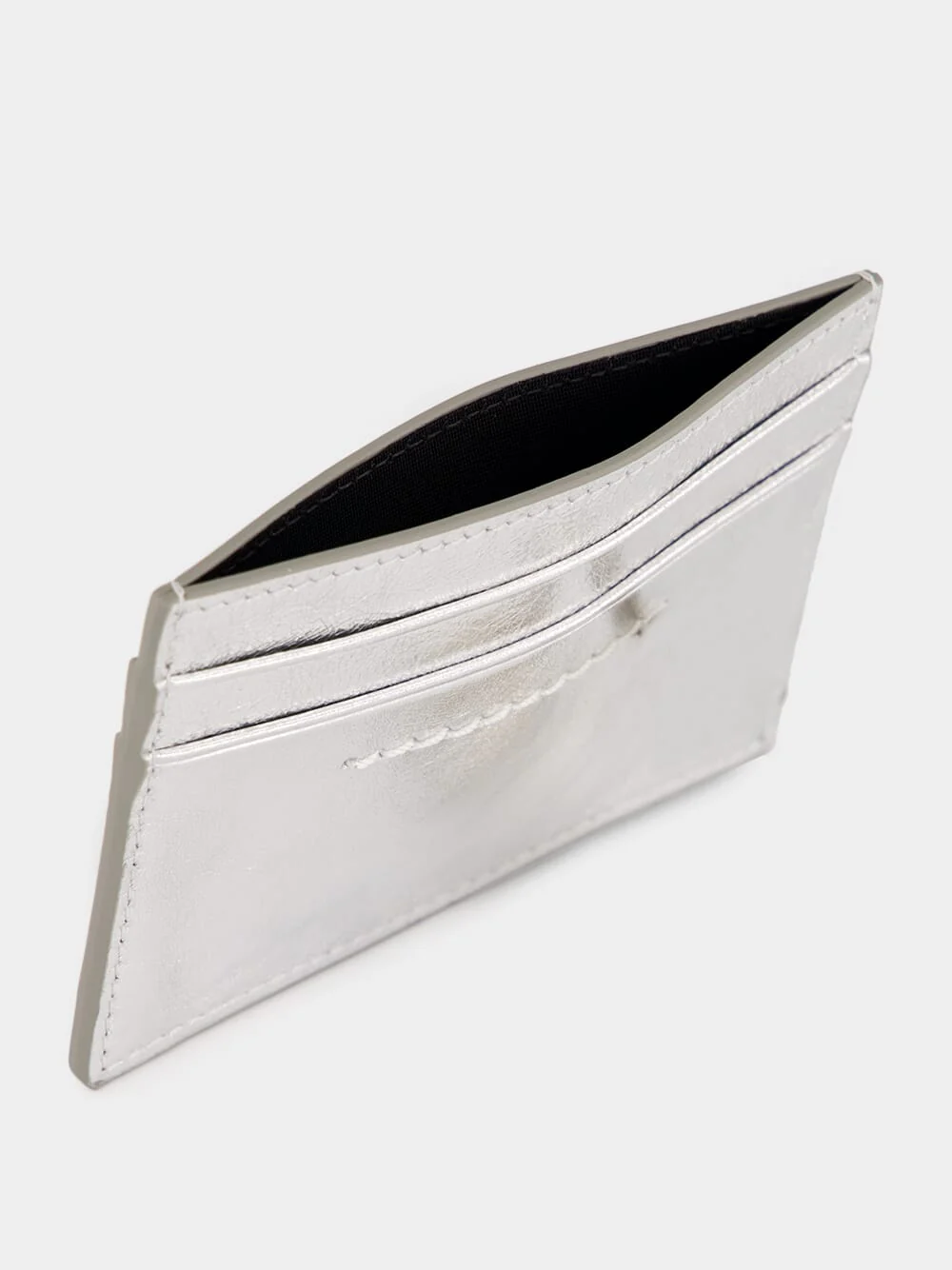 Silver Numeric Leather Card Holder - Image 3