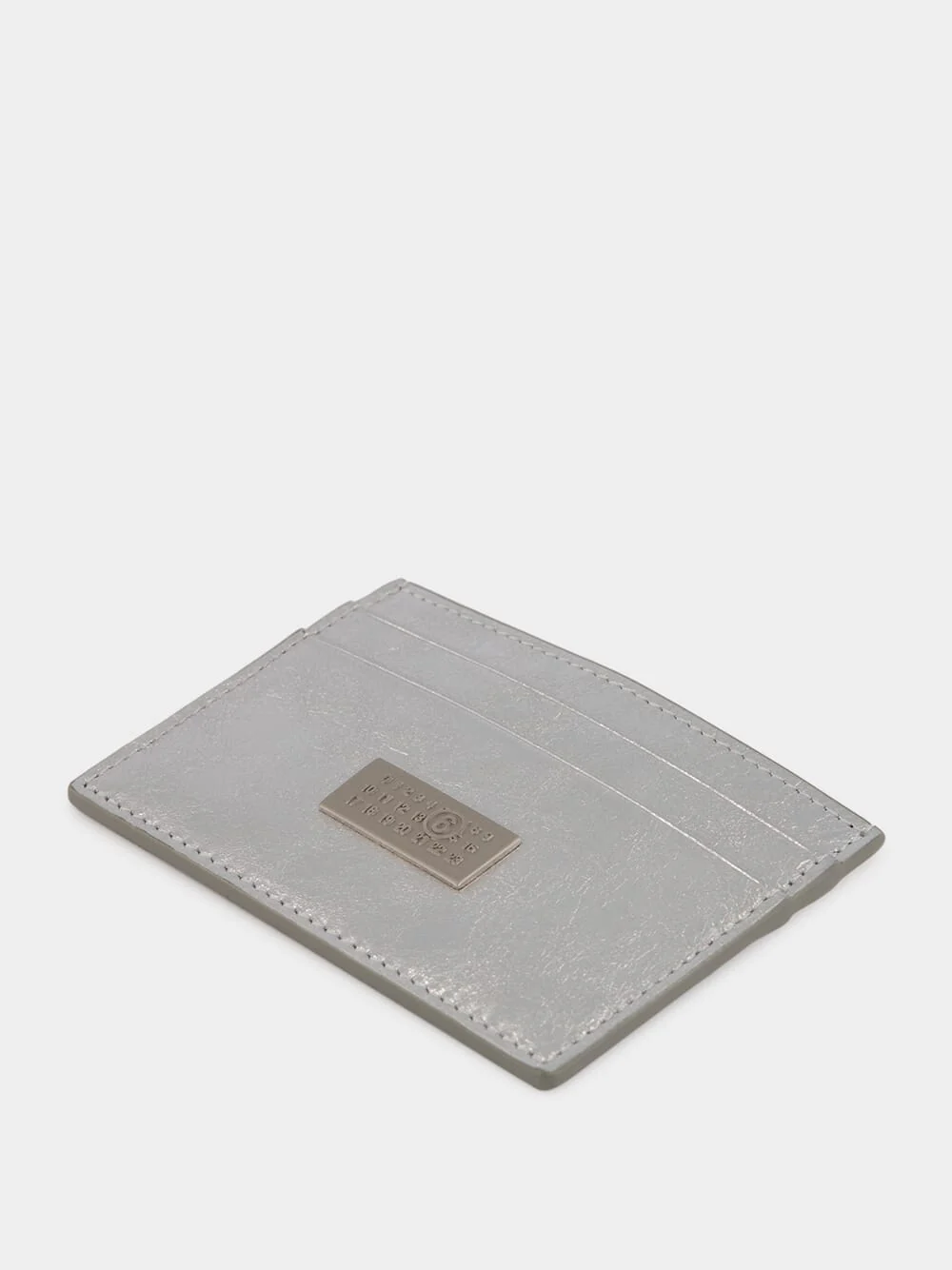Silver Numeric Leather Card Holder - Image 4