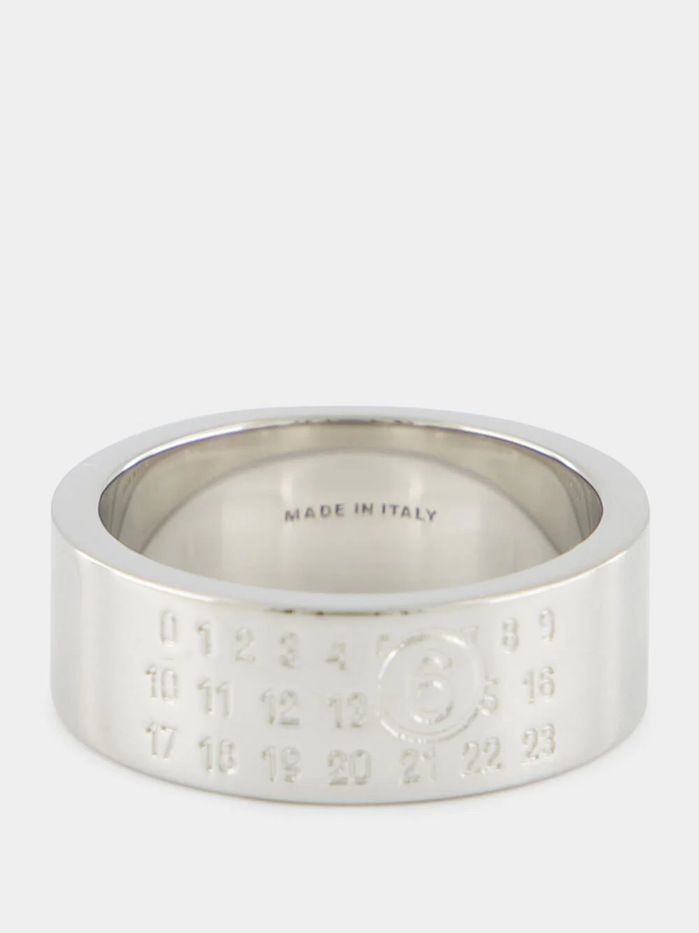 Silver Numeric Minimal Signature Ring