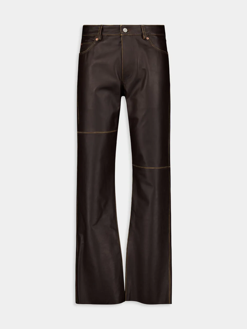 Straight-Leg Leather Trousers