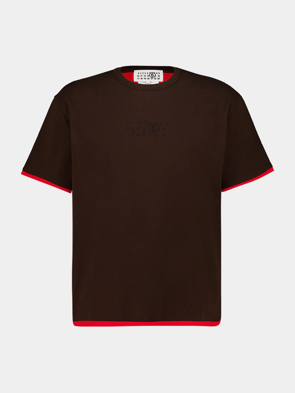 Brown and Red Reversible Cotton T-Shirt