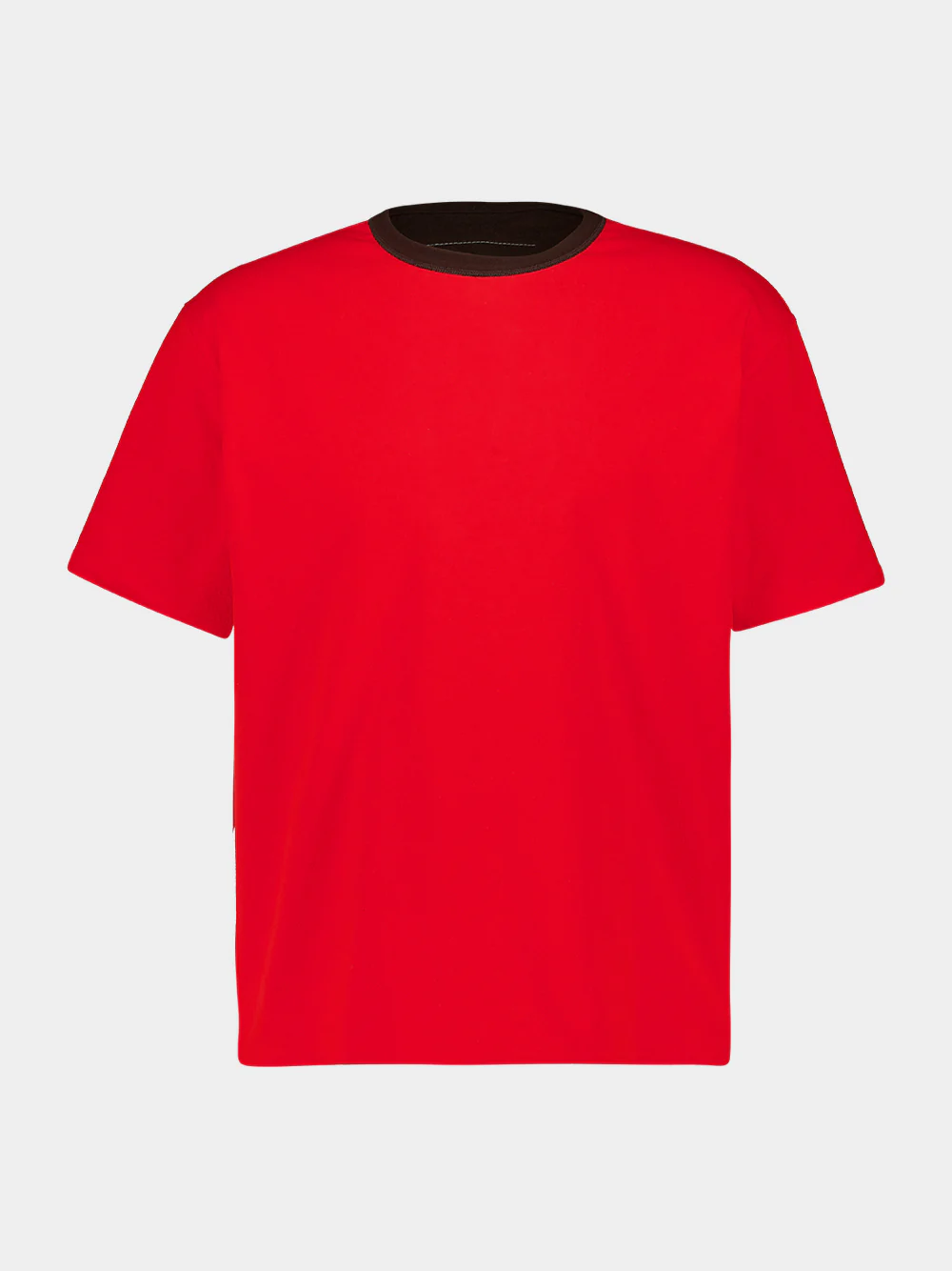 Brown and Red Reversible Cotton T-Shirt - Image 7