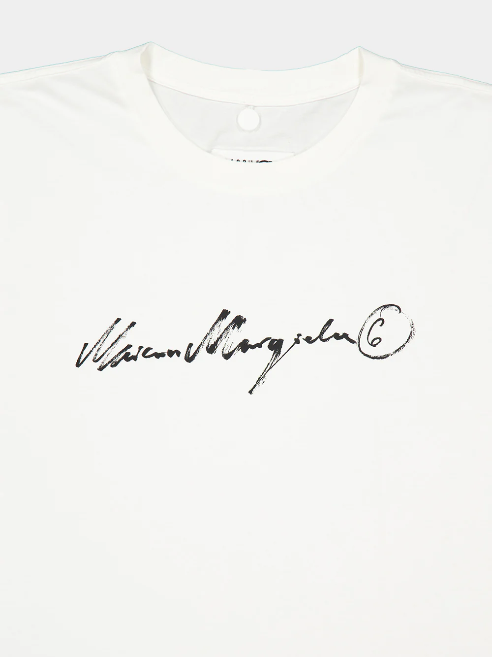 White Overdyed Script Jersey T-Shirt - Image 5