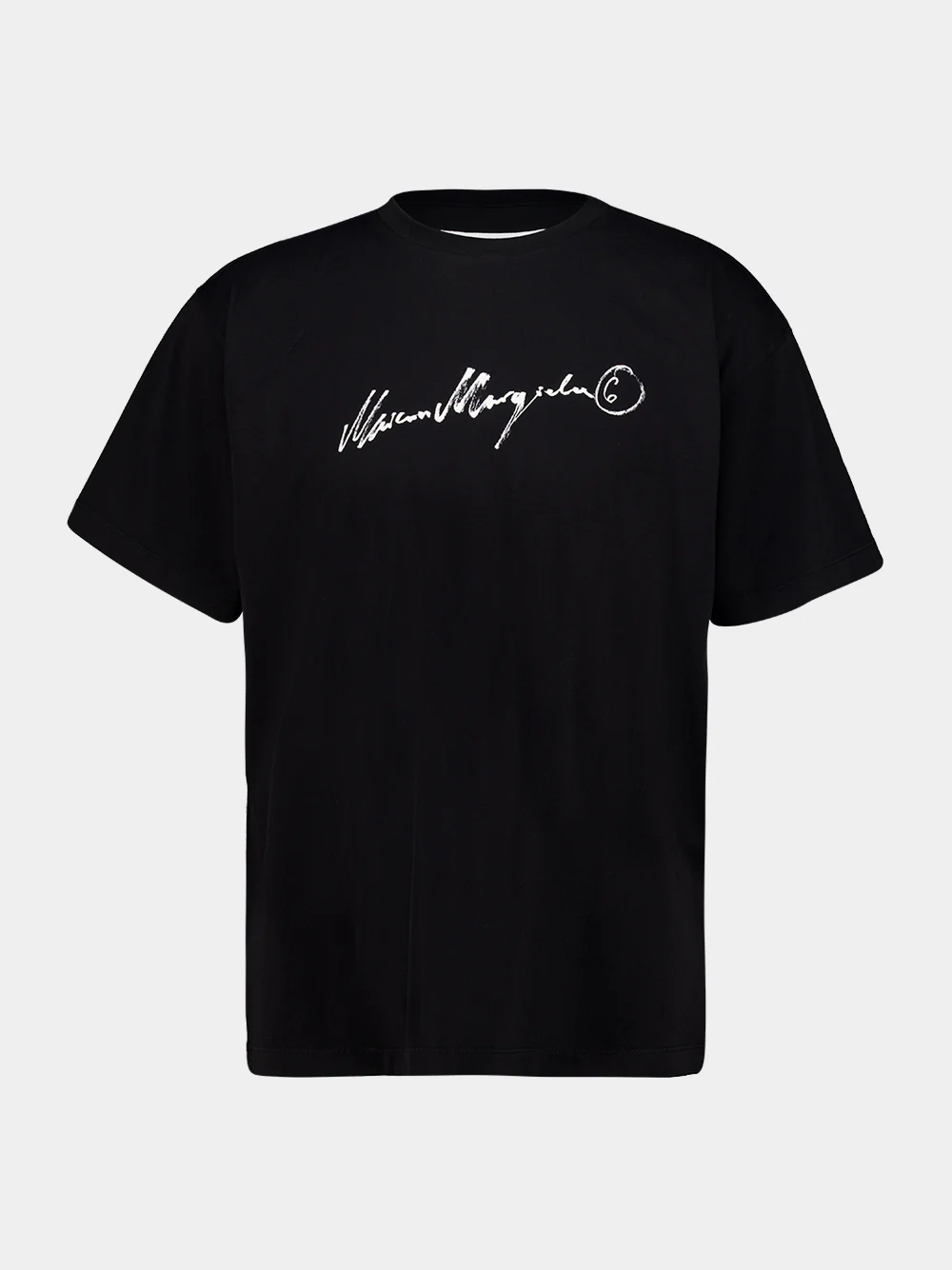 Black Overdyed Script Jersey T-Shirt
