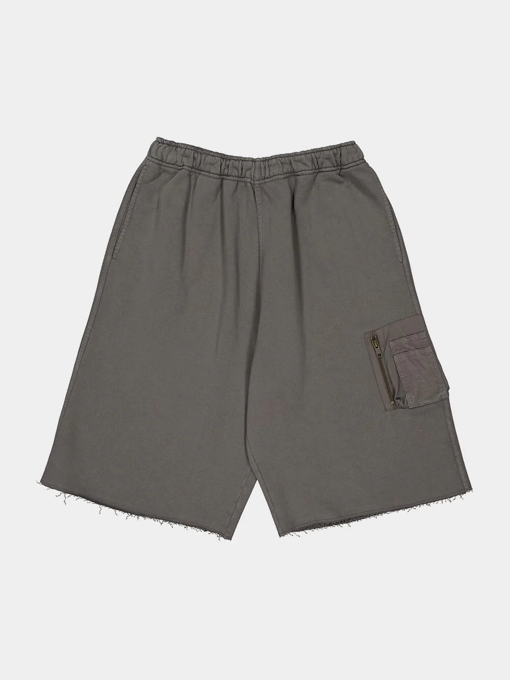 Taupe Cotton Pocket Shorts - Image 4