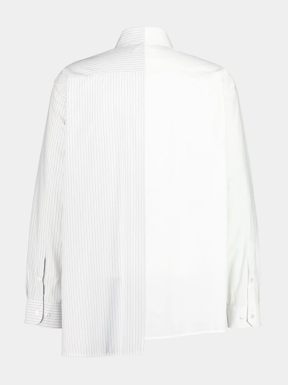 White and Grey Poplin Shirt - Image 4