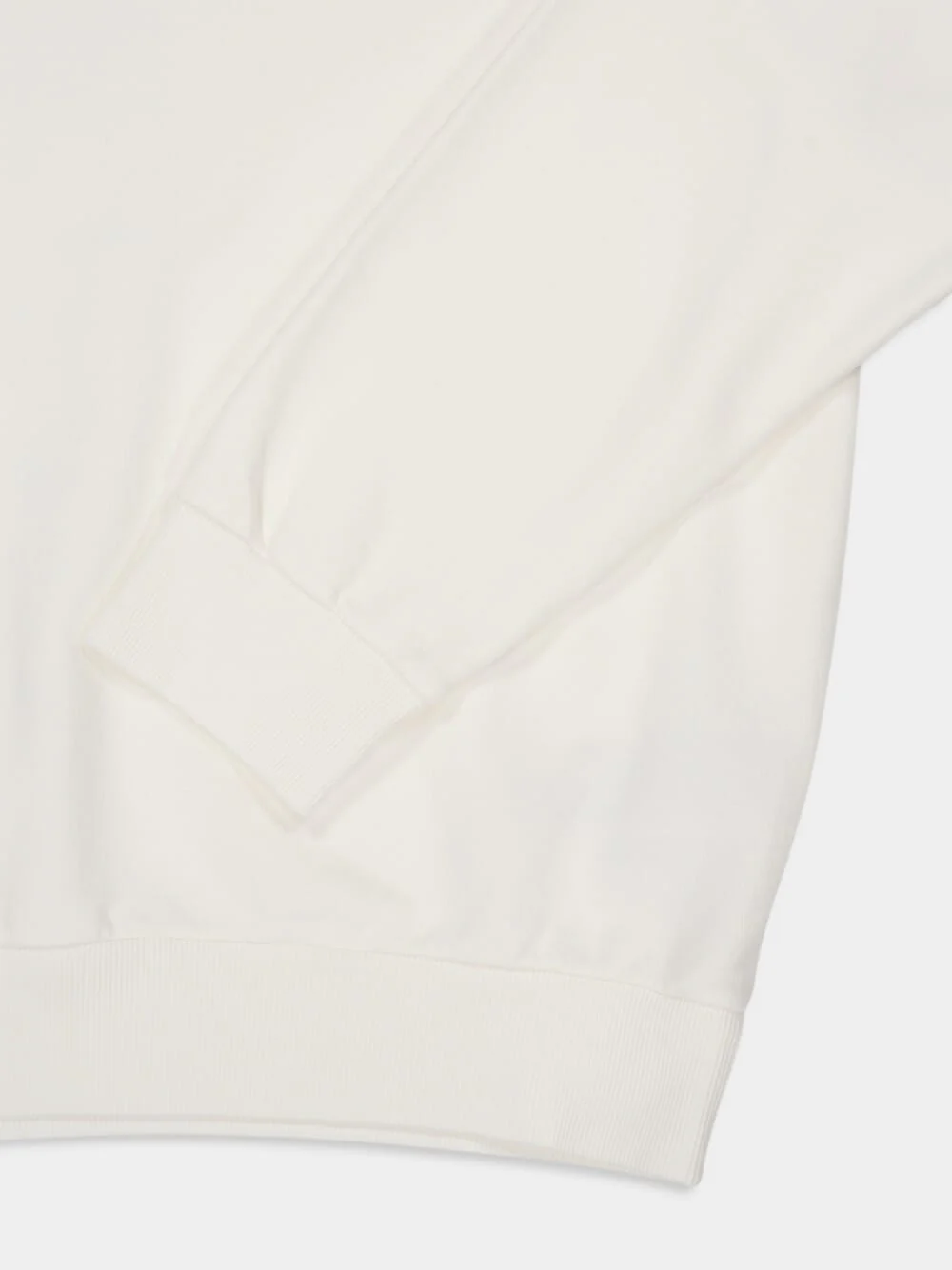 White Cotton Sweatshirt with Numeric Patch - Image 6