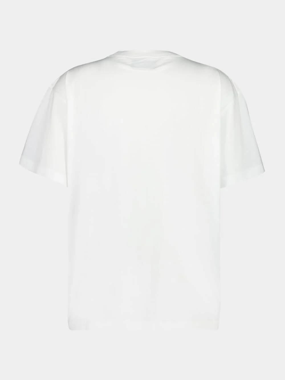 White Cotton T-Shirt with Logo - Image 3