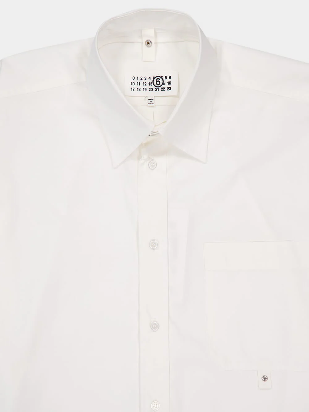White Detachable-Collar Long Sleeve Shirt - Image 7