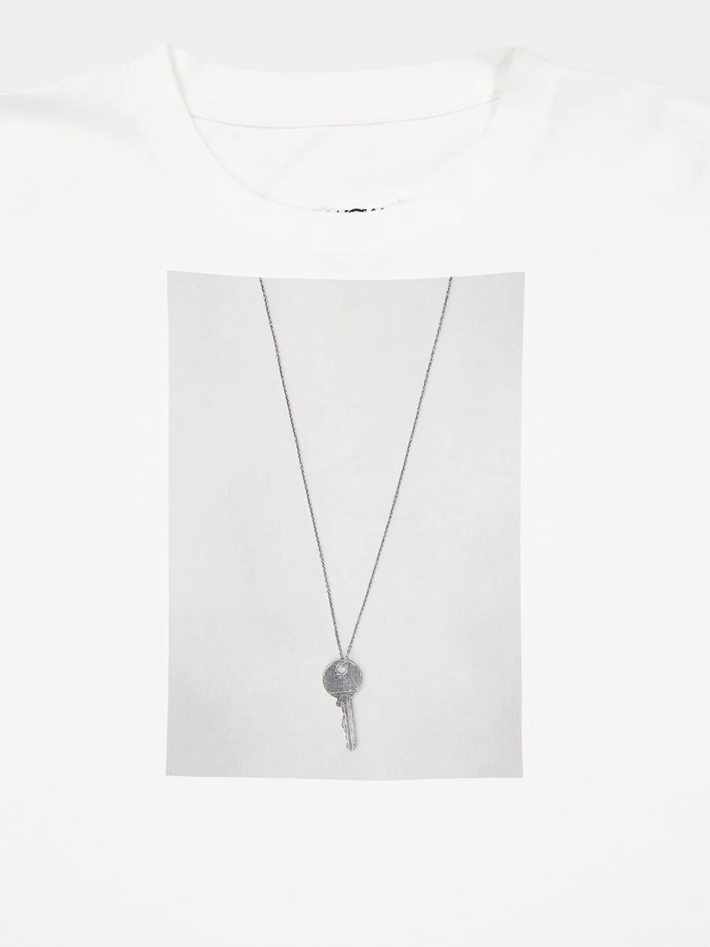 White Key Print Cotton T-Shirt - Image 5