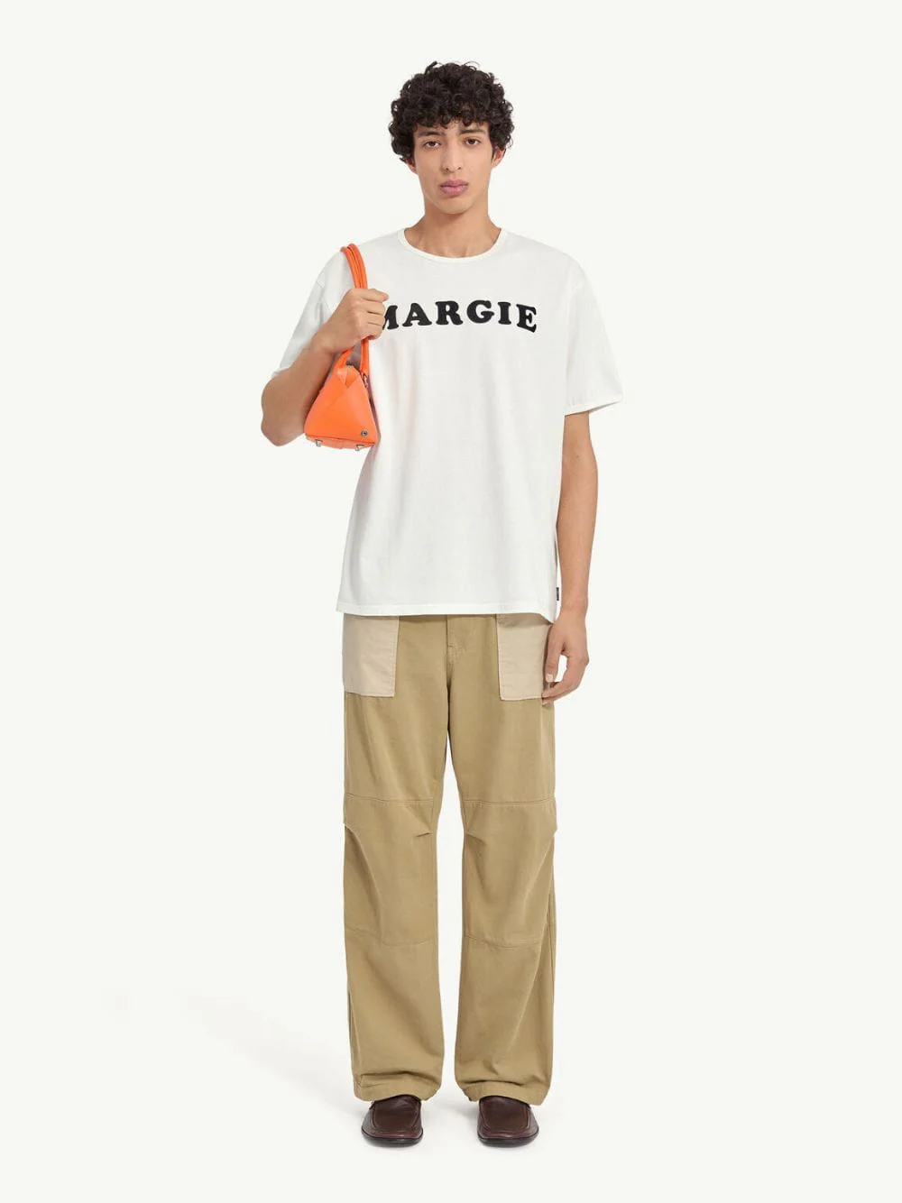White Logo Print Cotton T-Shirt