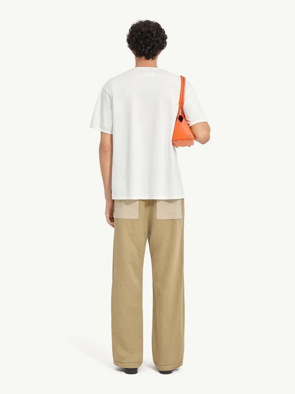 White Logo Print Cotton T-Shirt - Image 3