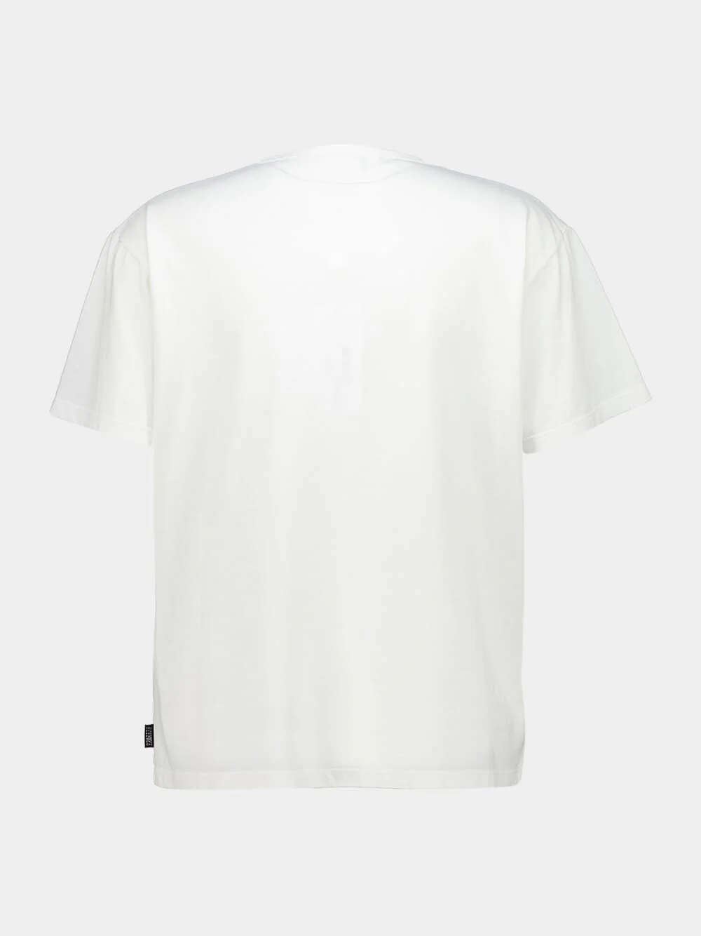 White Logo Print Cotton T-Shirt - Image 4