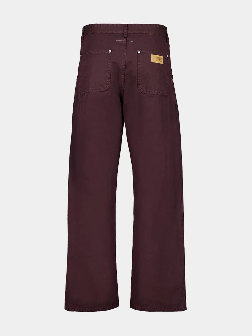 Wine Straight-Leg Utility Jeans - Image 2