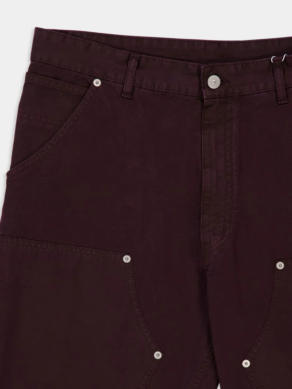 Wine Straight-Leg Utility Jeans - Image 3