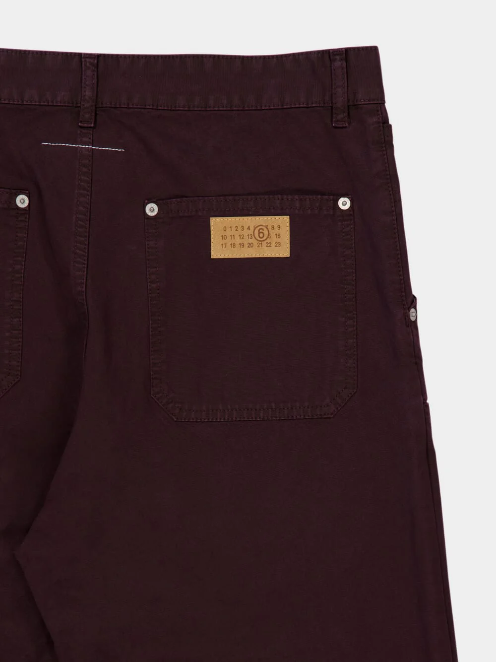 Wine Straight-Leg Utility Jeans - Image 4