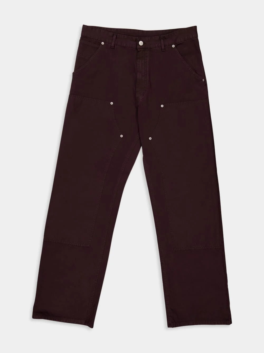 Wine Straight-Leg Utility Jeans - Image 5