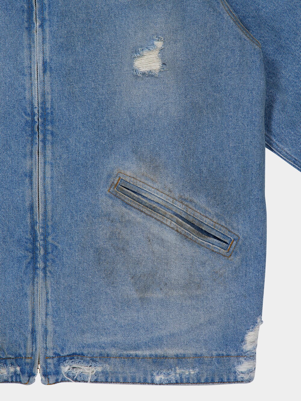 Zip-Up Denim Jacket - Image 4