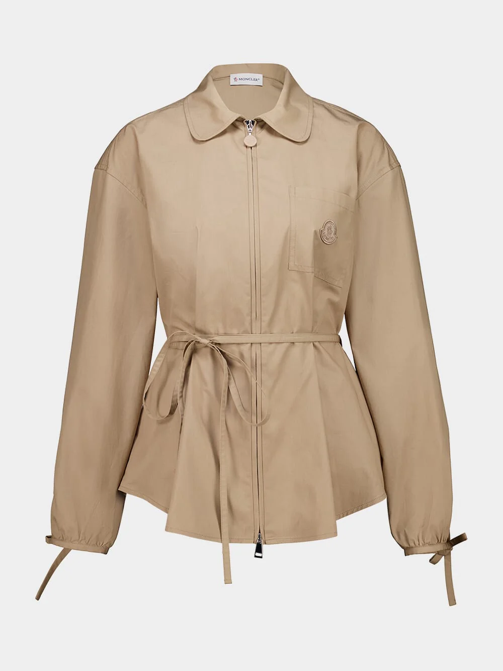 Beige Cotton Poplin Shirt Jacket - Image 2