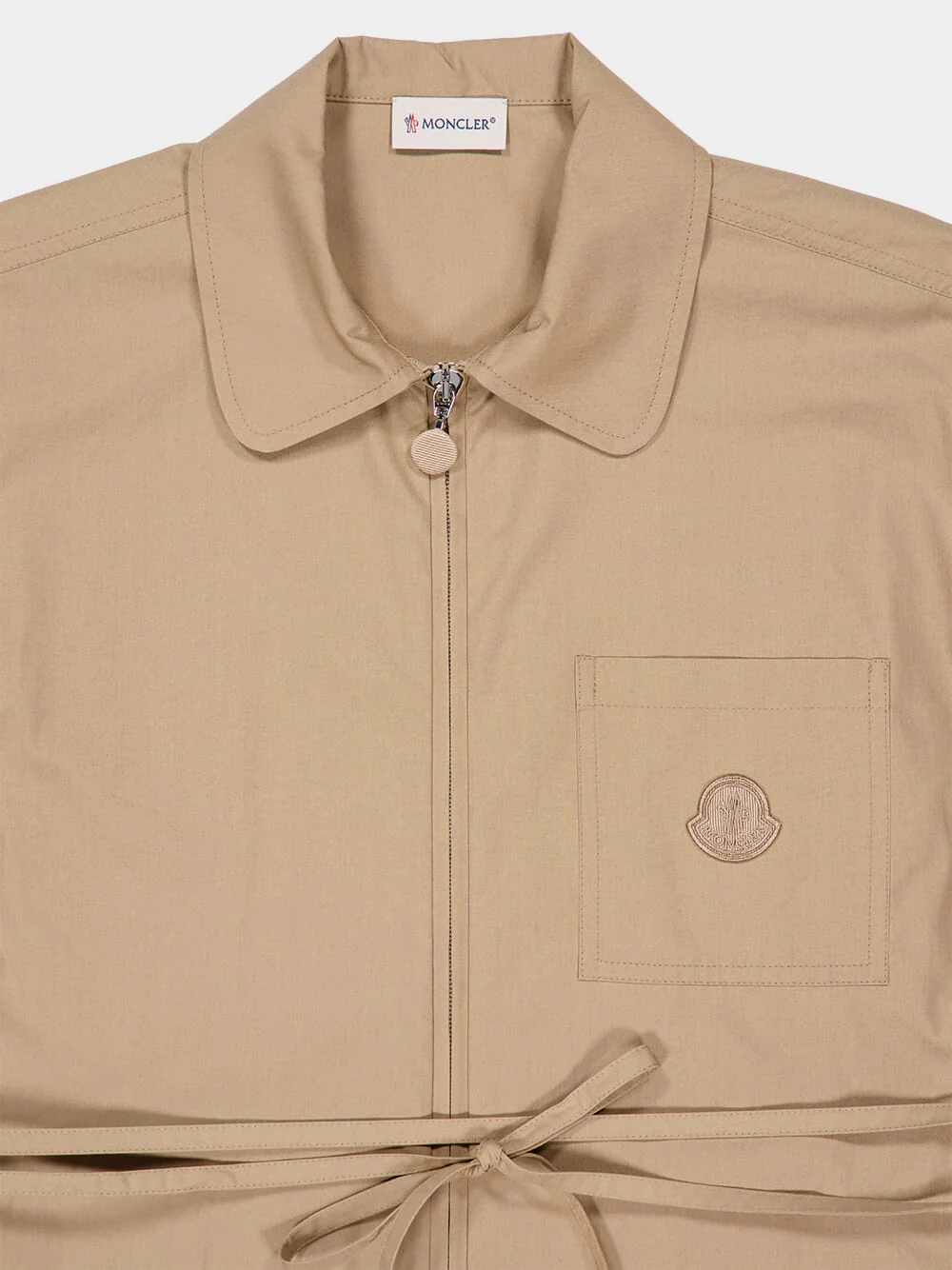 Beige Cotton Poplin Shirt Jacket - Image 5