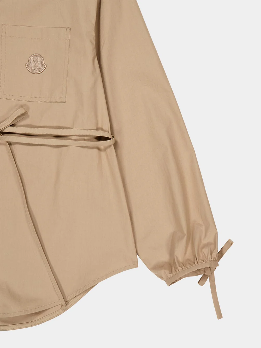 Beige Cotton Poplin Shirt Jacket - Image 6