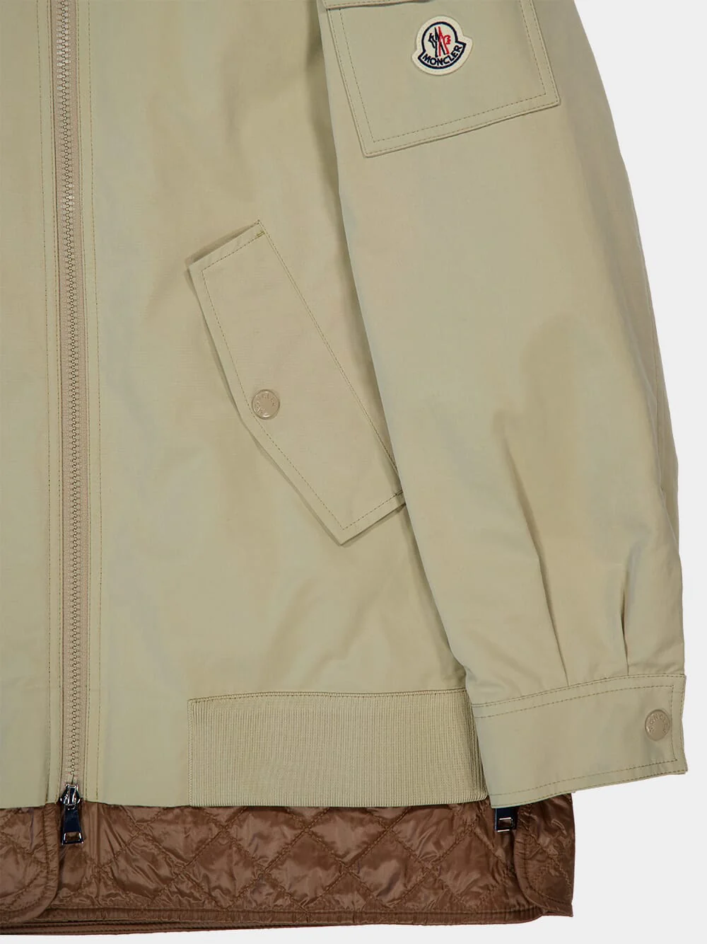 Beige Felci Padded Cotton Shirt Jacket - Image 6