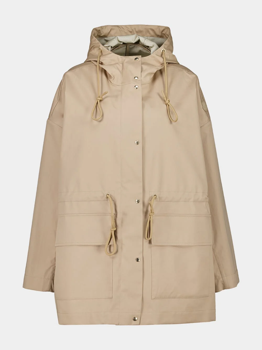 Beige Gaillon Hooded Cotton Parka Coat - Image 2