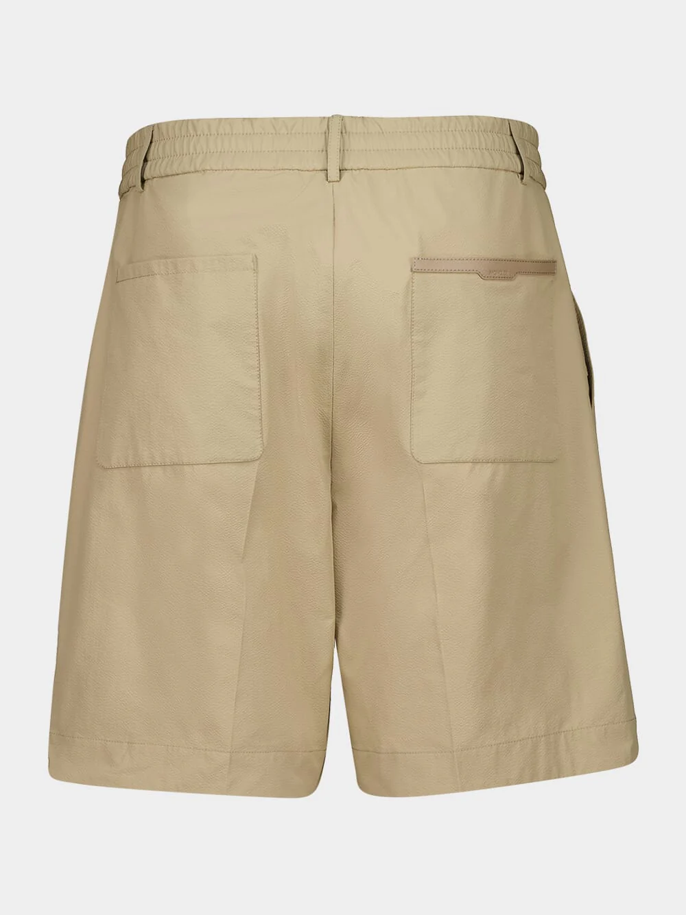 Beige Seersucker Shorts - Image 3