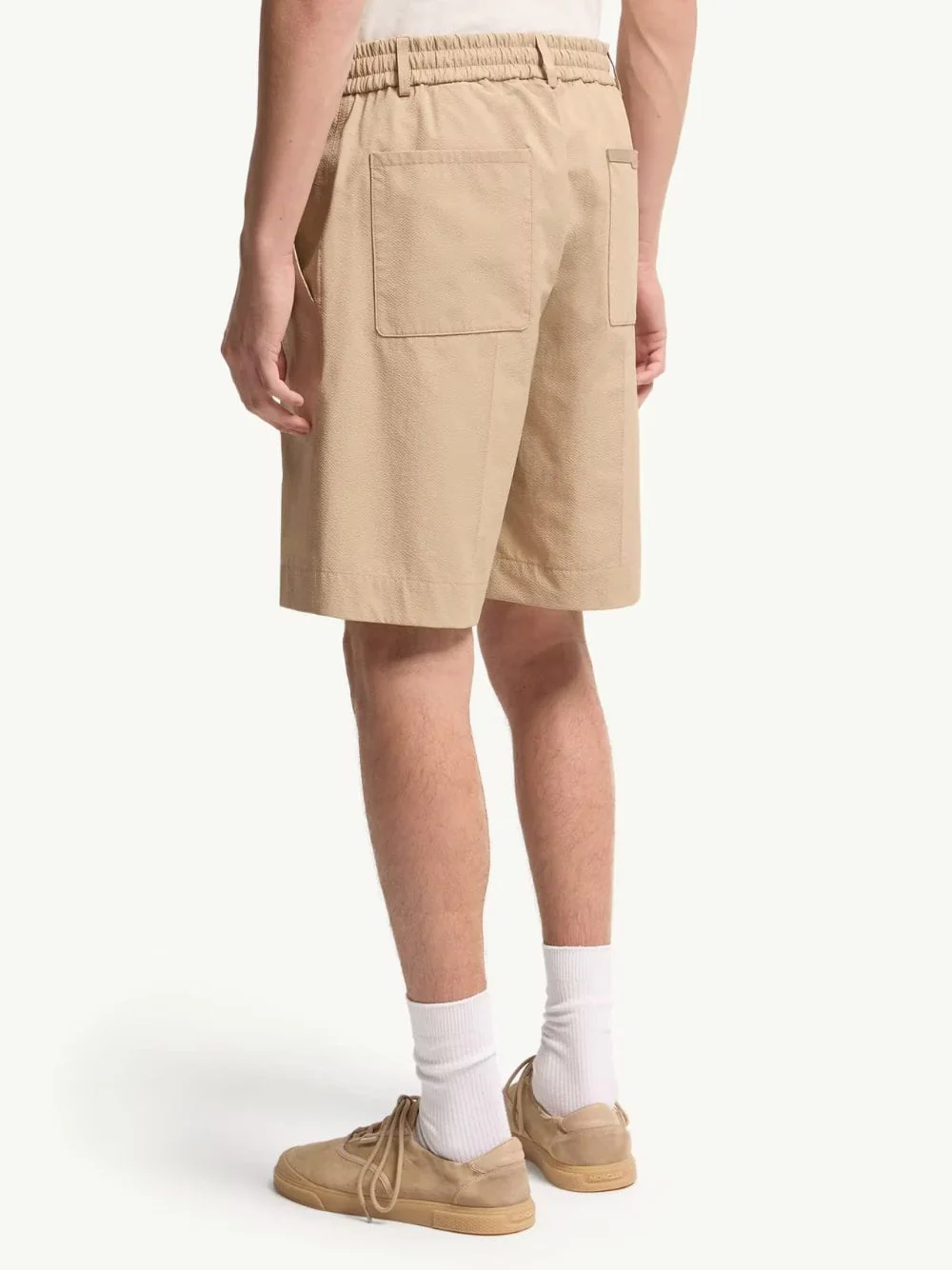 Beige Seersucker Shorts - Image 4