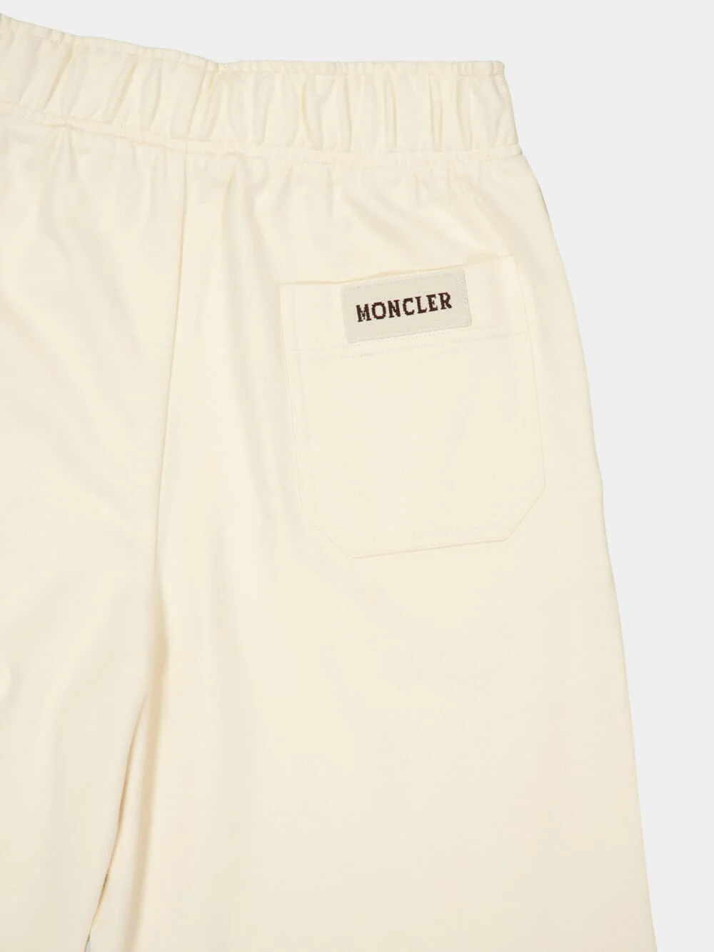 Beige Wide-Leg Cotton Track Pants - Image 6