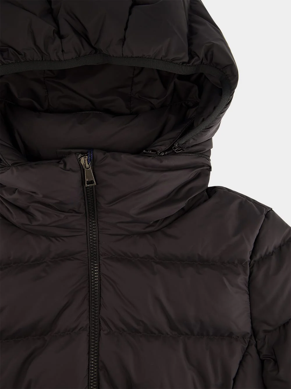 Black Gie Hooded Long Down Jacket - Image 5
