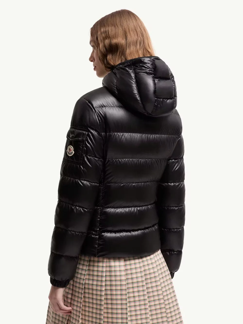 Black Glesse Hooded Short Down Jacket - Image 3