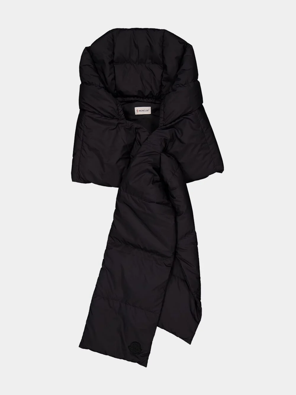 Black Hooded Down Scarf - Image 3