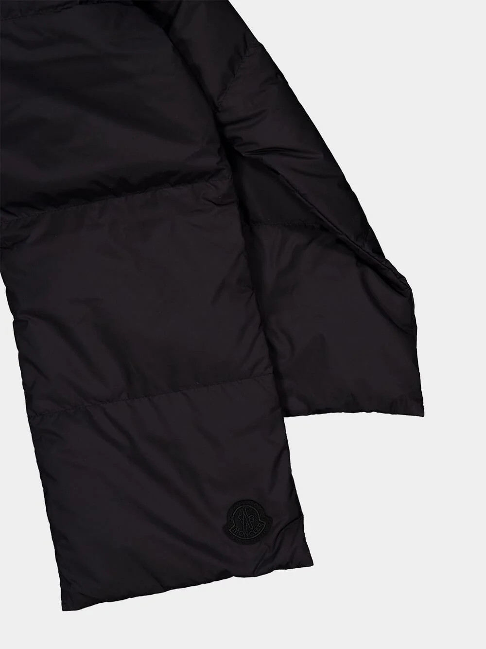 Black Hooded Down Scarf - Image 4