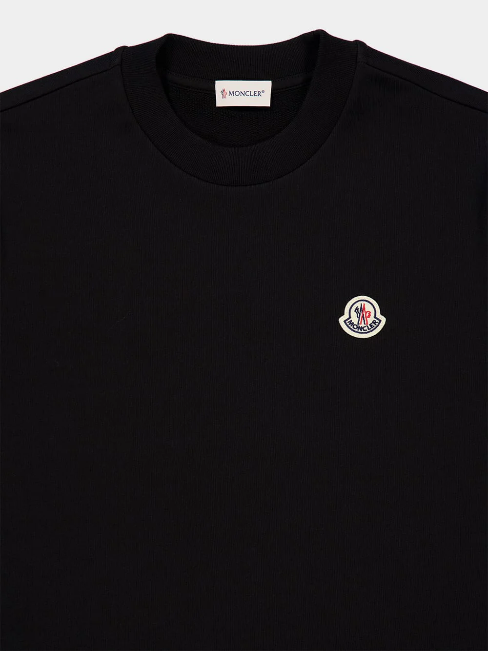Black Logo Patch Cotton Sweatshirt - Image 5