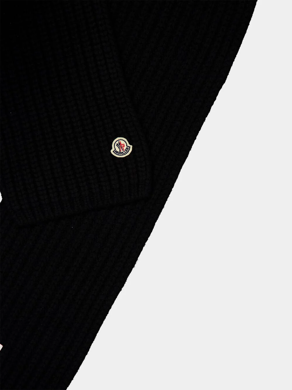 Black Wool Knit Scarf - Image 2