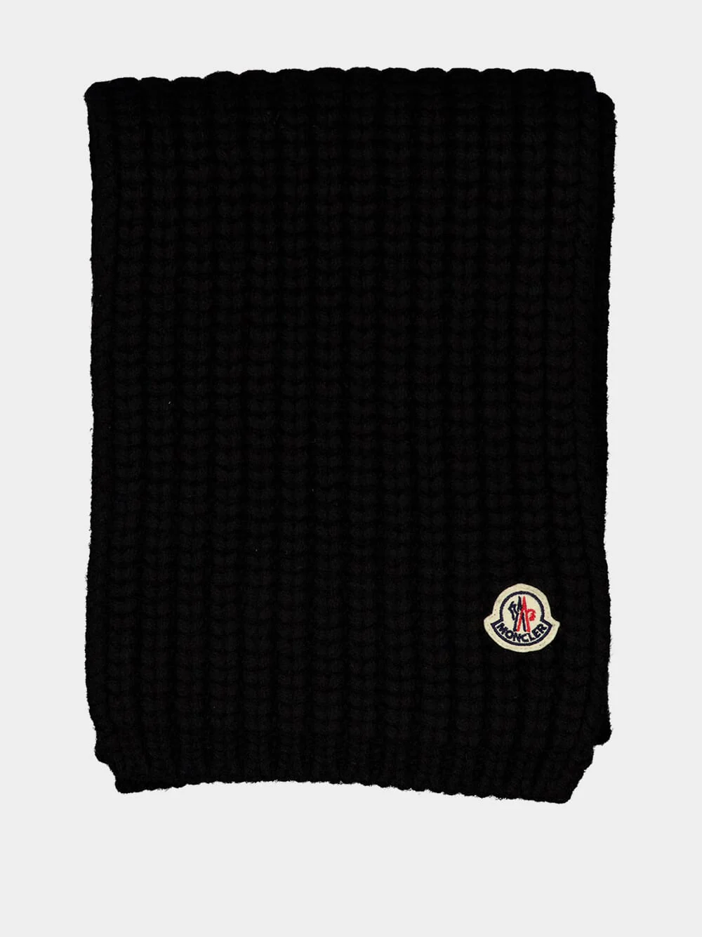 Black Wool Knit Scarf - Image 3