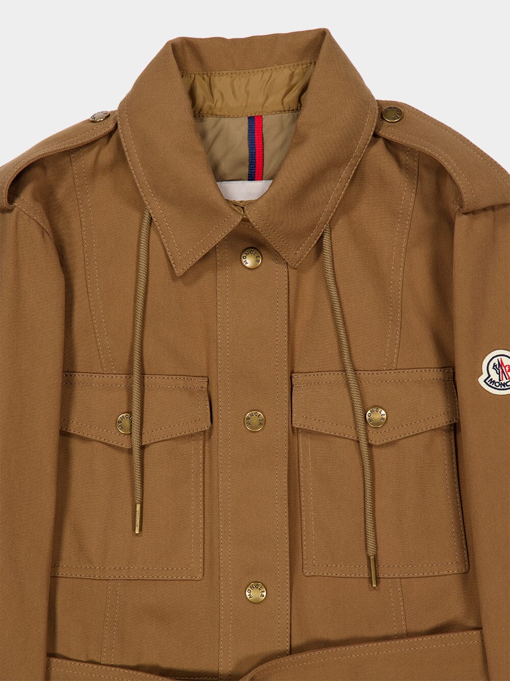 Camel Beige Centaurea Hooded Gabardine Field Jacket - Image 5