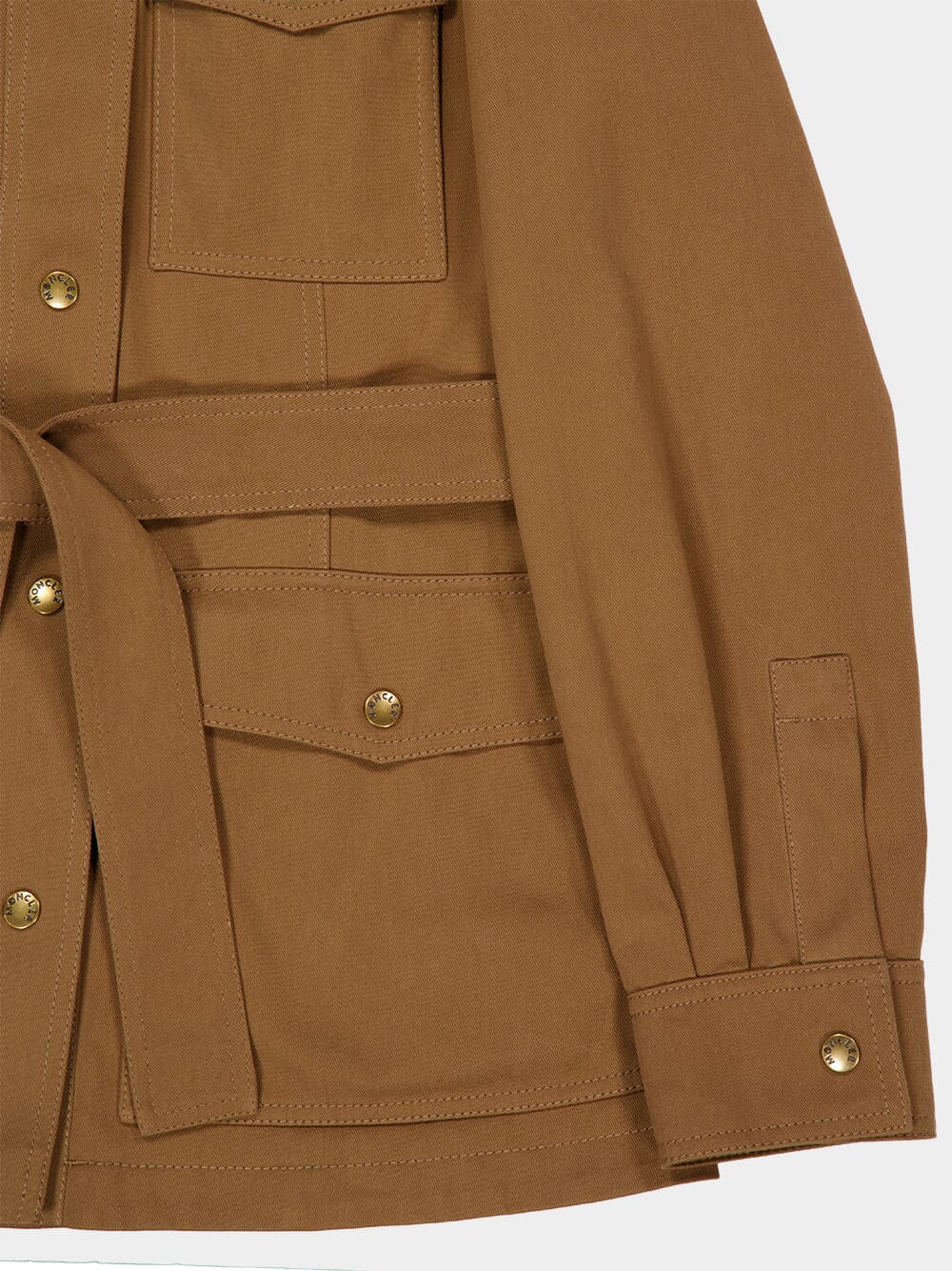 Camel Beige Centaurea Hooded Gabardine Field Jacket - Image 6